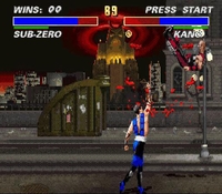 une photo d'Ã©cran de Mortal Kombat 3 sur Nintendo Super Nes